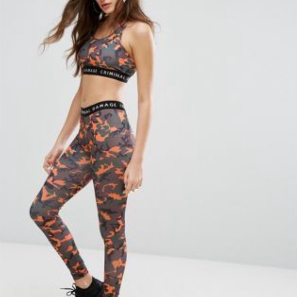 Criminal Damage leggings and sports top!